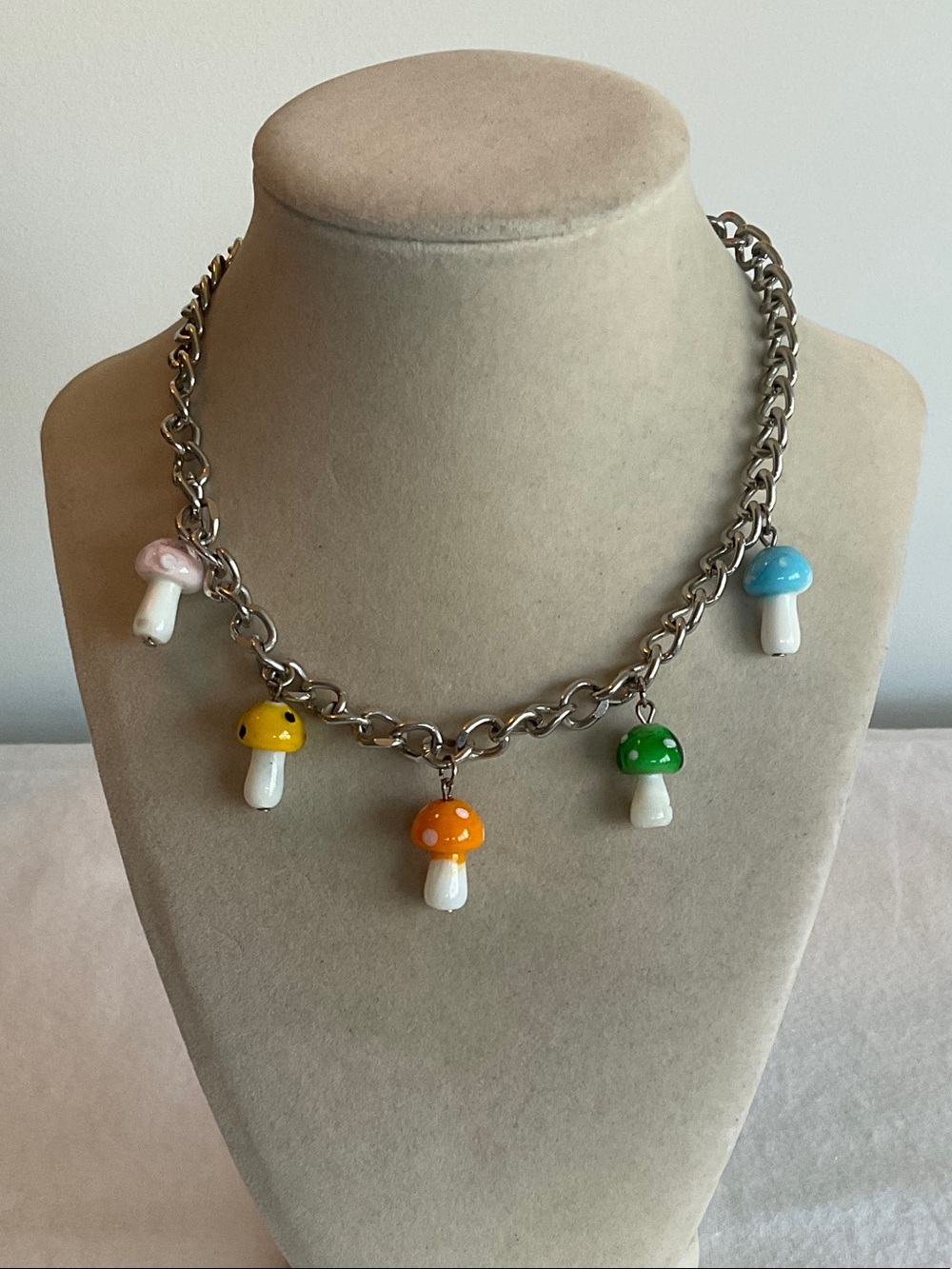 Mushroom Charm Necklace